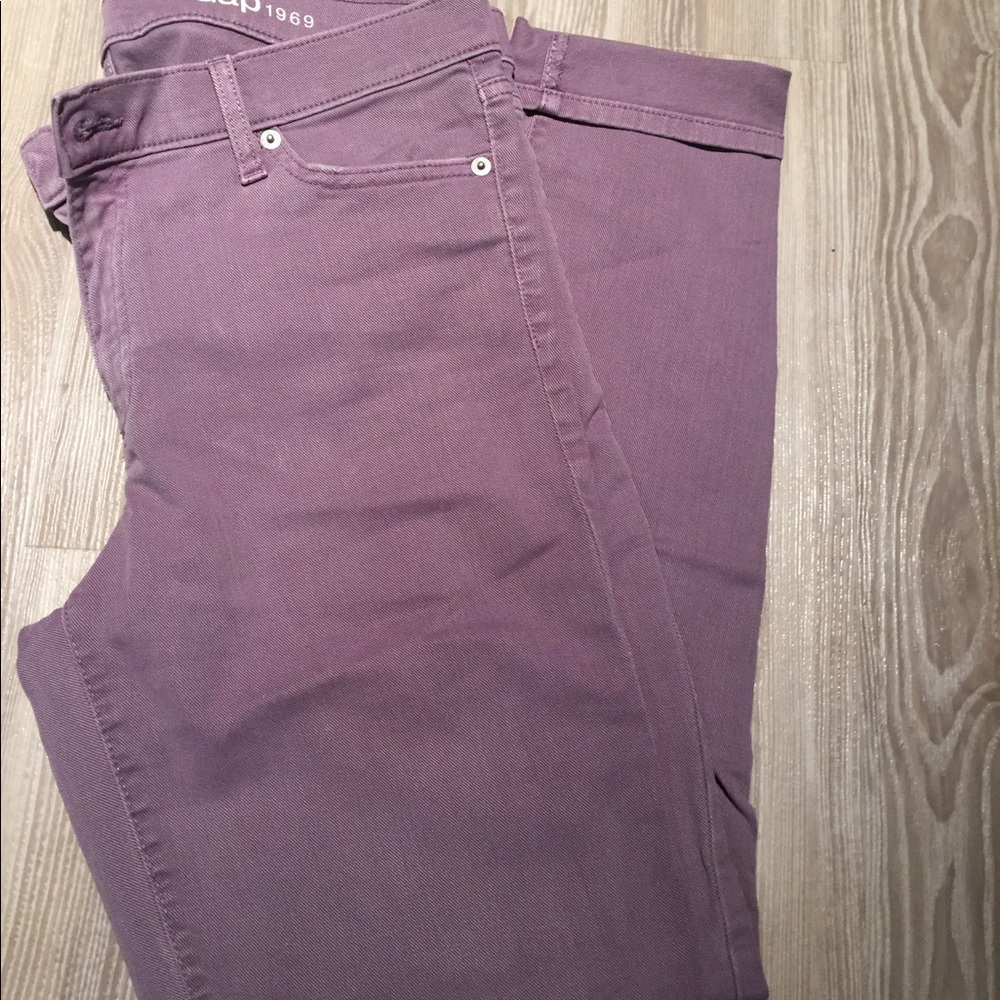 Purple skinny jeans